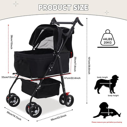 Pet Stroller 3-in-1 20KG,Pet Travel