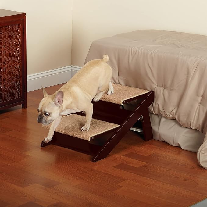 Pine Frame Dog RampSteps 2 Step,Brown