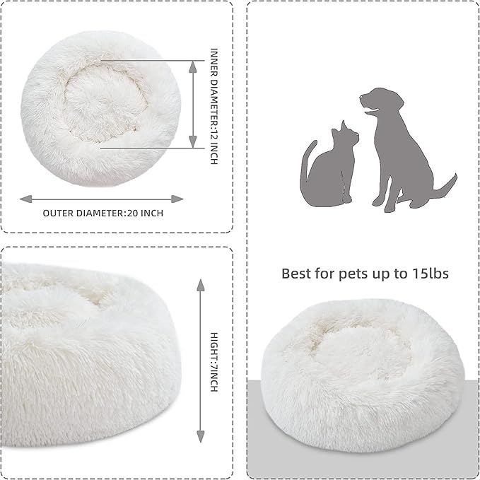 Geizire 20/24 inch Cat Bed Dog Bed for Cats