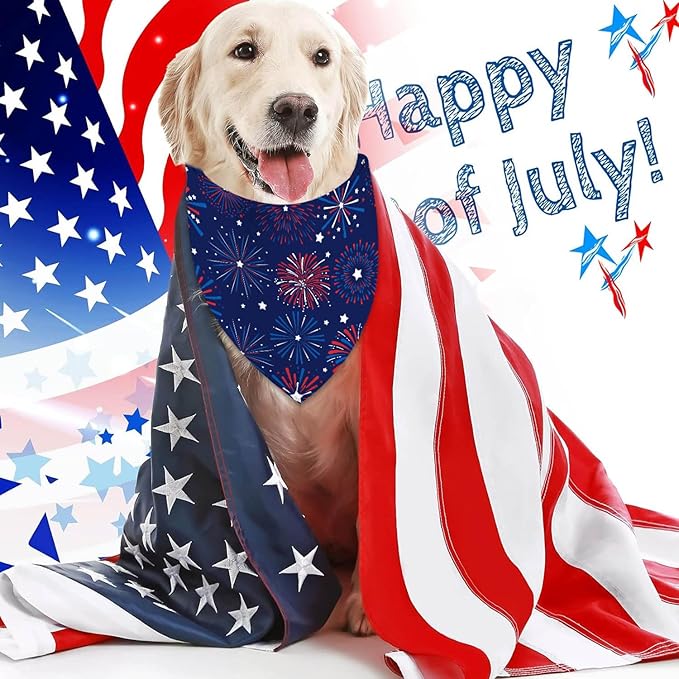 4th of July Dog Bandanas 2 Pack,