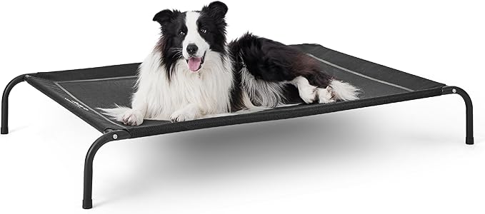 Bedsure Large Elevated/Raised Pet Cots Bed with Skid-Resistant Feet for Large Dogs