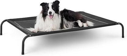 Bedsure Large Elevated/Raised Pet Cots Bed with Skid-Resistant Feet for Large Dogs