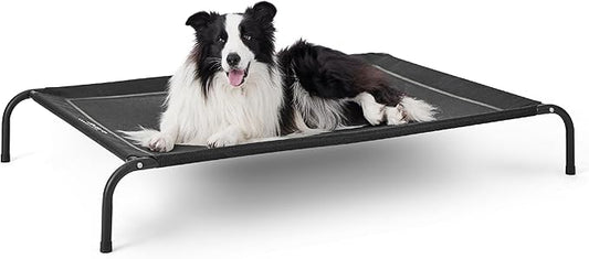 Bedsure Large Elevated/Raised Pet Cots Bed with Skid-Resistant Feet for Large Dogs