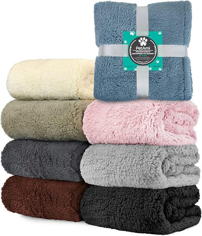 PetAmi Fluffy Waterproof Dog Blanket for Bed Large Dogs 90x90)