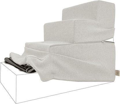 Best Pet Supplies Foldable Pet Stairs Cover for Foam Dog Ramps 4-Step