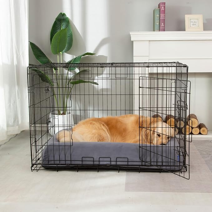 pettycare Orthopedic Dog Bed for Large Dogs Waterproof Pet Bed Soft Sofa with Two Fabrics Washable Removable Cover Egg Foam Support Anti-Slip Bottom Extra Head and Neck Support Sleeper