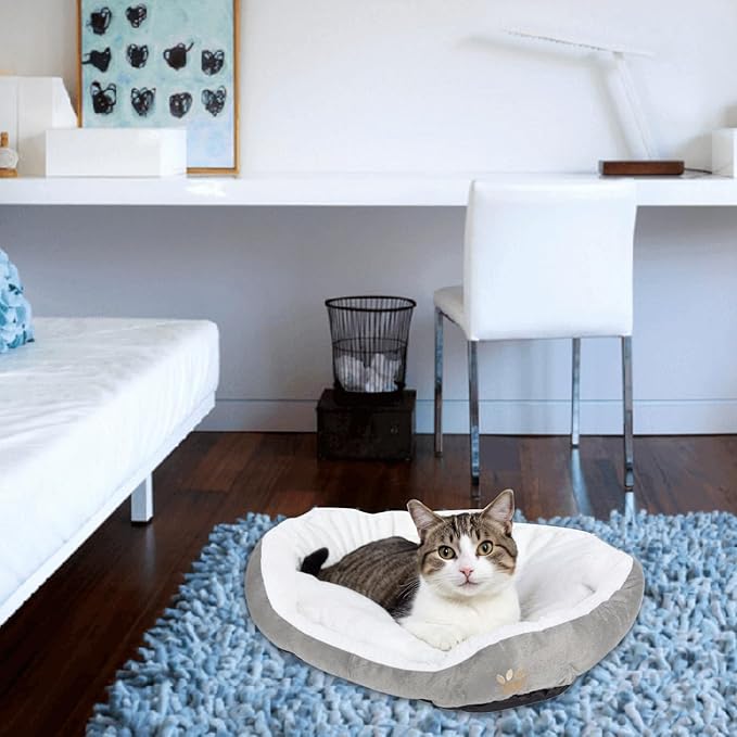 ShellKingdom Medium Dog Bed 35lbs, 23.62 19.68INCH (Grey)