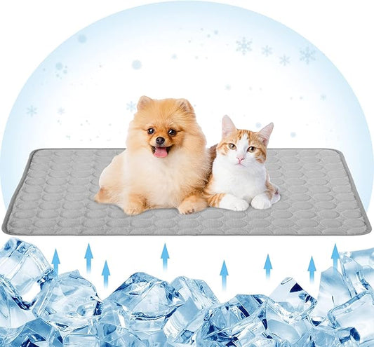 Pet Cooling Bed Mats Dog Cooling Mat Washable Comfort Breathable for Dogs and Cats Indoor Outdoor 21.65 * 27.55Inch)