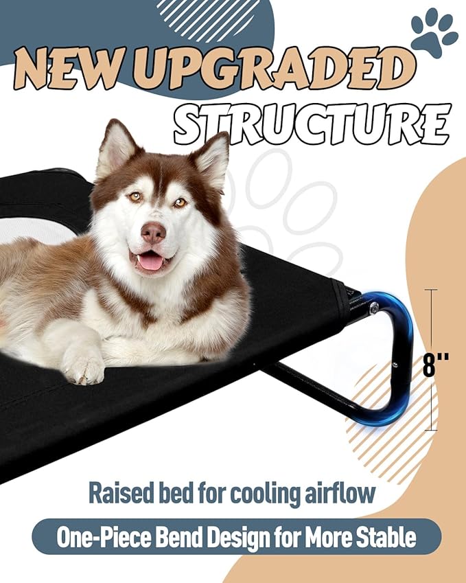 Cooling Elevated Dog Bed 43"x 26" 8" High