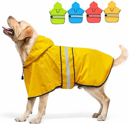 Candofly Dog Raincoat Hooded Poncho