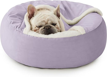 Lesure Medium Dog Bed with Cover Cave 26"