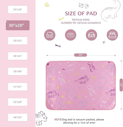 IEUUMLER Washable Pee Pads for Dogs 2 Pack EU007 (Pink 30"X20"-2pcs)