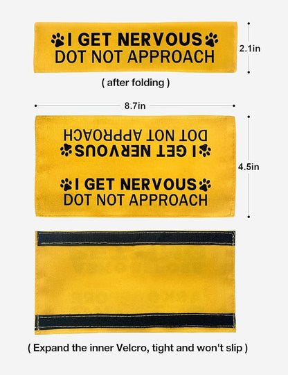 I get Nervous Dot Not Approach Dog Leash Sleeve