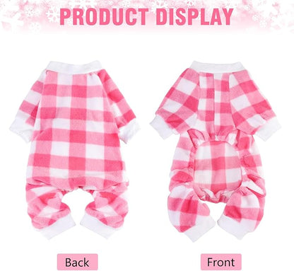 SCENEREAL Dog Pajamas for Small to Large Dogs Soft Pet Sweater Clothes Warm Puppy Onesie Outfits for Doggie Winter Christmas