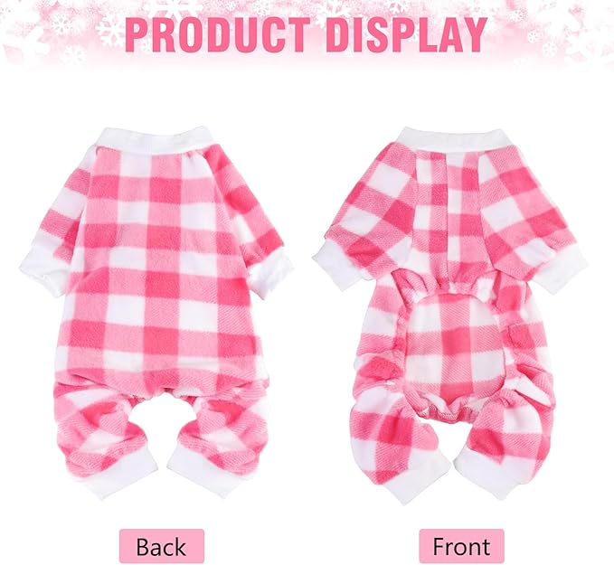 SCENEREAL Dog Pajamas for Small to Large Dogs Soft Pet Sweater Clothes Warm Puppy Onesie Outfits for Doggie Winter Christmas