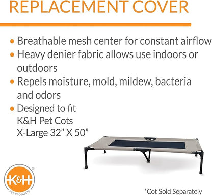 K&H Pet Products Elevated Cooling Outdoor Dog Bed 50 X 32 Inches