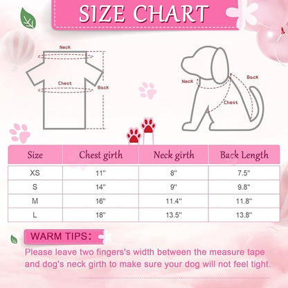 8 Pieces Pet Shirts Printed Puppy Shirts Soft Dog Shirt Pullover Dog T Shirts Cute Dog Sweatshirts Valentine's Day Puppy Girl Clothes Dog Outfits Small Dog for Pet Dogs Cats (Vivid Pattern