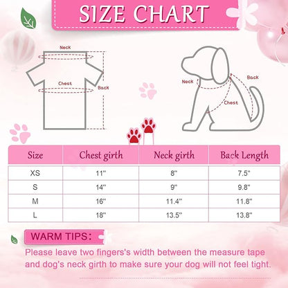 8 Pieces Pet Shirts Printed Puppy Shirts Soft Dog Shirt Pullover Dog T Shirts Cute Dog Sweatshirts Valentine's Day Puppy Girl Clothes Dog Outfits Small Dog for Pet Dogs Cats (Vivid Pattern