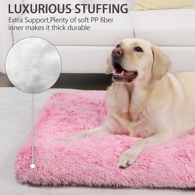 Vonabem Large Dog Bed Pink 36inch 35 23 inch