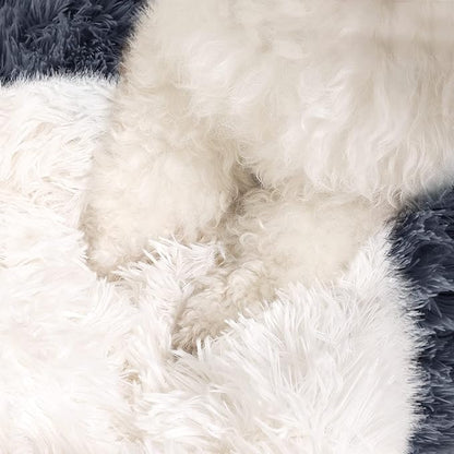 NOYAL Dog Bed Round Hooded Plush Cat Cave