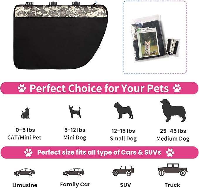 2PCS Dog Car Door Protector 29.5 x 20.47 Car