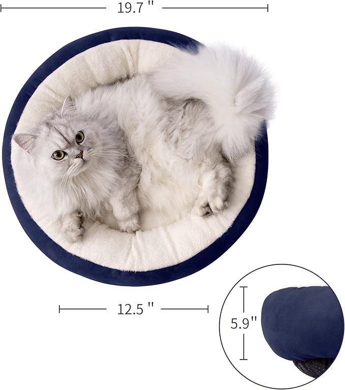 Love's cabin Round Donut Cat and Dog Cushion Bed 20in Pet