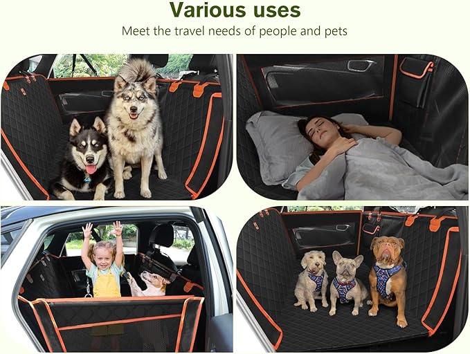 Pecute Back Seat Extender for Dogs Hard Bottom