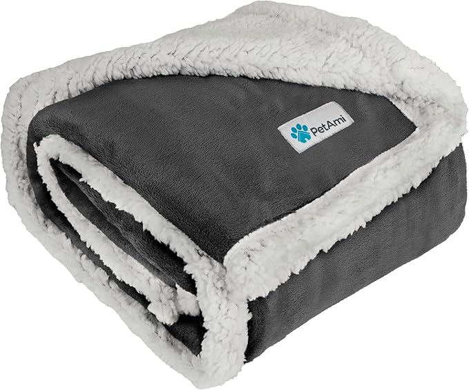 PetAmi Waterproof Dog Blanket For Small Medium Dog 29x40 Charcoal