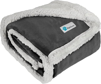 PetAmi Waterproof Dog Blanket For Small Medium Dog 29x40 Charcoal