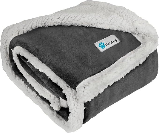 PetAmi Waterproof Dog Blanket For Small Medium Dog 29x40 Charcoal