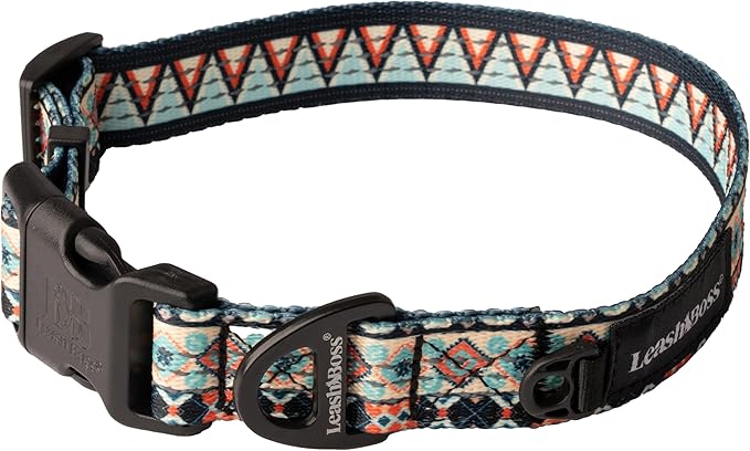 Leashboss Patterned Reflective Dog Collar