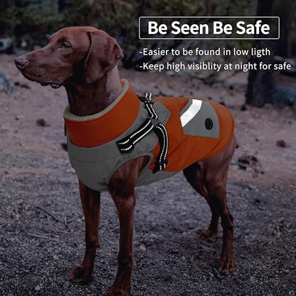 IECOii Dog Jackets for Medium Dogs Waterproof -Orange