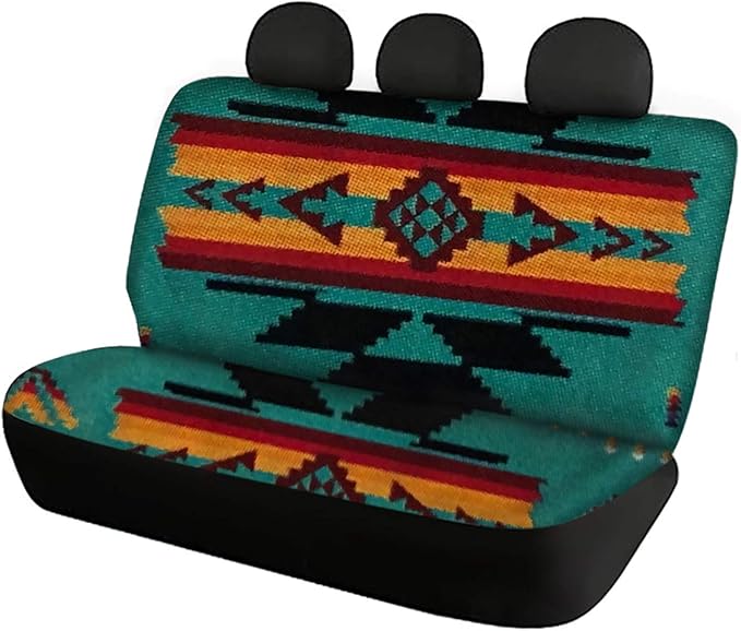 CLOHOMIN Trendy Southwest Design Navajo Back Seat Cover Only Native American Aztec Print 2Pcs Car Seat Cover for Women