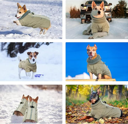 IDOMIK Warm Dog Coats with Harness