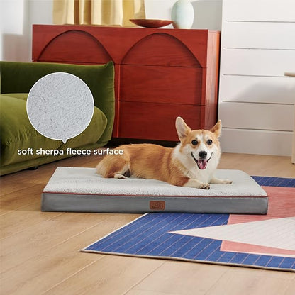 Bedsure Extra Large Dog Bed for Large Dogs 100lbs, Light