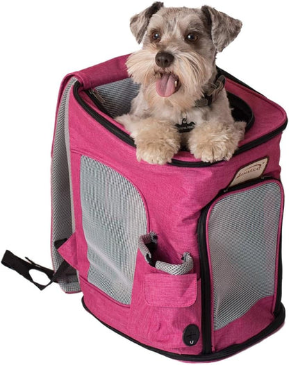 Armarkat Model PC301P Pets Backpack Pet Carrier in Pink and Gray Combo, Small/Medium