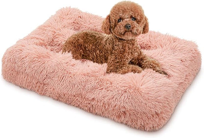 MoNiBloom 28.5"x21"x4" Dog Beds for Small Size Dogs Machine-Washable Long Plush Pet Beds Warming Cozy Soft Bed for Dogs and Cat