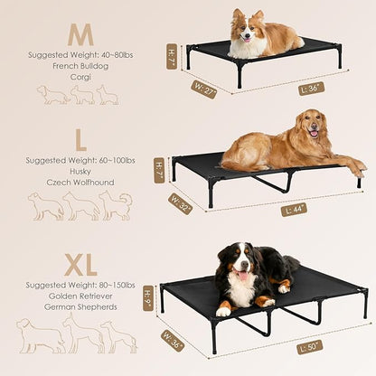 EHEYCIGA 36 Inch Elevated Dog Cot Bed Medium