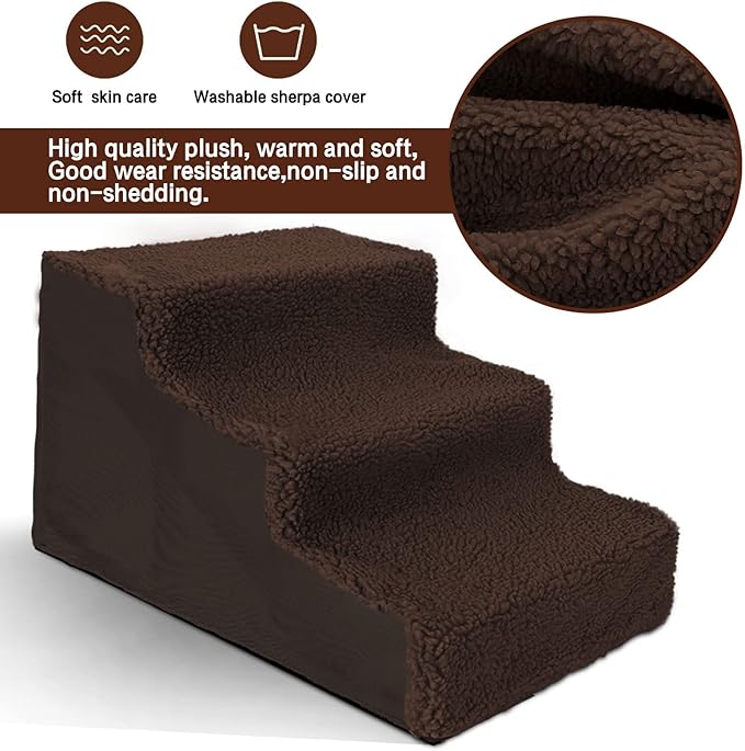 Topmart Plastic Dog Stairs Steps for Small Dogs & Cats 3 Tiers