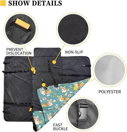 AFPANQZ Corgi Floral Car Dog Cat Seat Cover