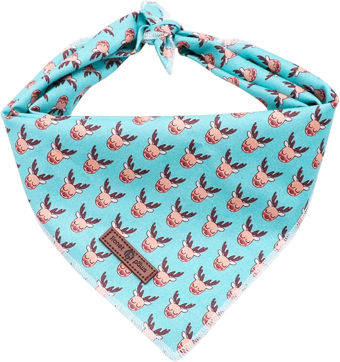Lionet Paws Christmas Dog Bandana Washable Cotton Handkerchief