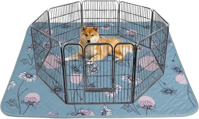 IEUUMLER Washable Pee Pads for Dogs Extra Large 71" x 71" 1 Pack EU007 (Green 71"X71"-1pcs)