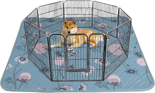 IEUUMLER Washable Pee Pads for Dogs Extra Large 71" x 71" 1 Pack EU007 (Green 71"X71"-1pcs)