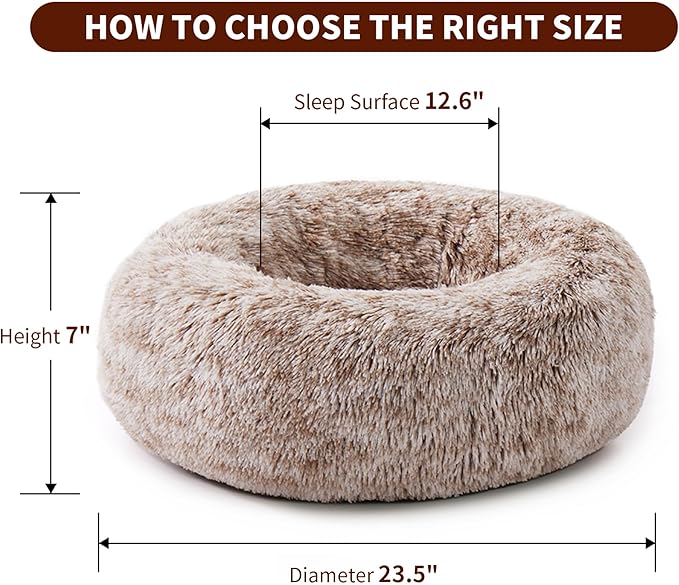 Calming Dog Bed for Large Cats and Dogs 23.5'')