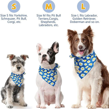 SCENEREAL Summer Daisy Floral Dog Bandana