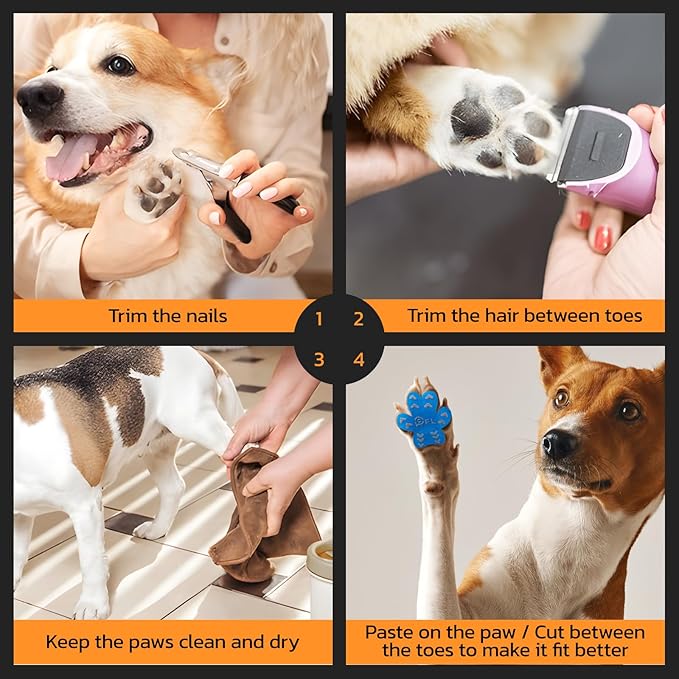 Non-Slip Dog Paw Protector Pads for Senior Dogs 48pcs, XL 41-60lbs