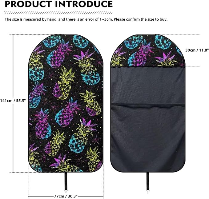 Yewattles Colorful Pineapple Waterproof Automotive Seat Cover