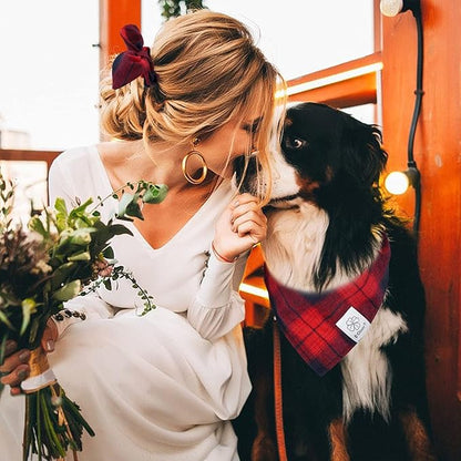 E-Clover Dog Bandanas Girl & Matching Scrunchie Set