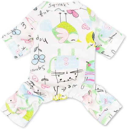 Puppy Pajamas Dog Onesies Pet Dog Soft Pajamas Various Patterns Pet Jumpsuit 5 Styles for Small Medium Dogs Cats Pajamas (Mouse, XX-Large)