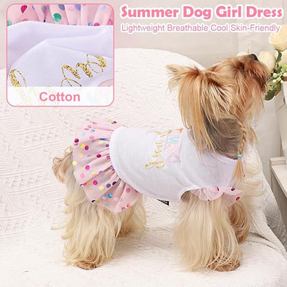 Yikeyo Dog Clothes Girl Dog Dress Small Dogs